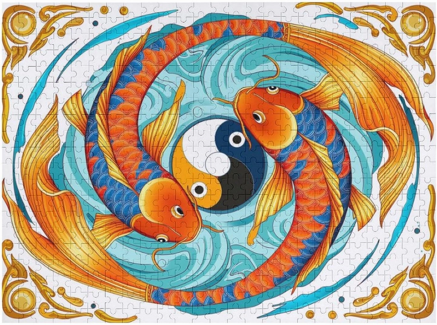 Yin Yang Fish – 500-Piece Wooden Jigsaw Puzzles Featuring The Symbolic Balance of Nature – Intricate Puzzle for Art and Philosophy Enthusiasts – A Thoughtful Gift for Puzzle Lovers