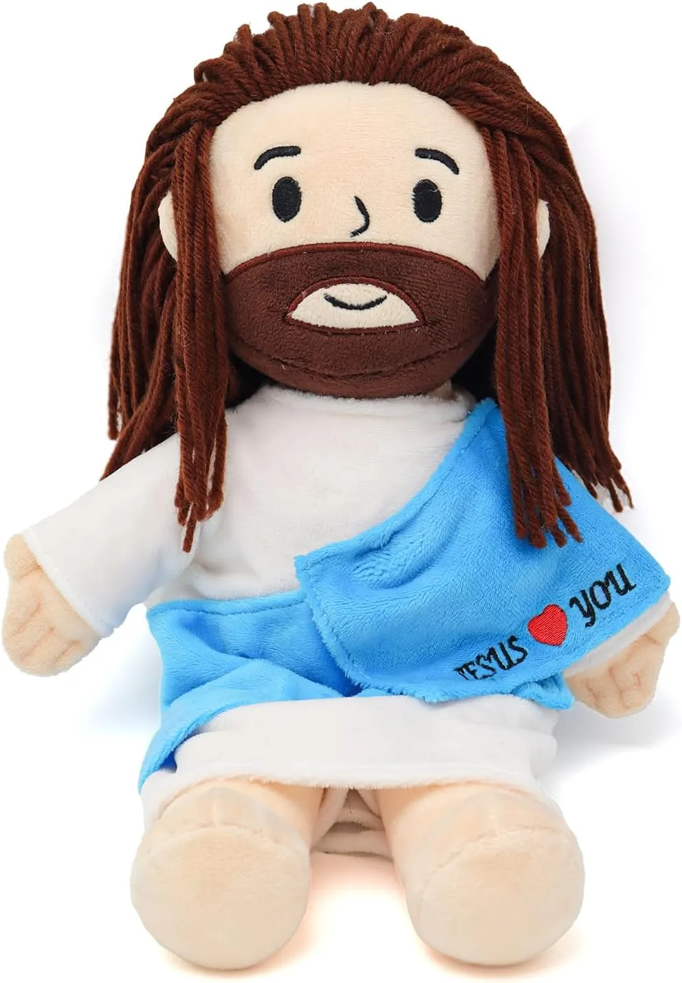 YuDanae Jesus Plush Doll Virgin Mary Stuffed Animal Christ Religious Savior Guardian Baptism Plushie Toy Gifts for Kids for Christening Religious Easter (Boy)