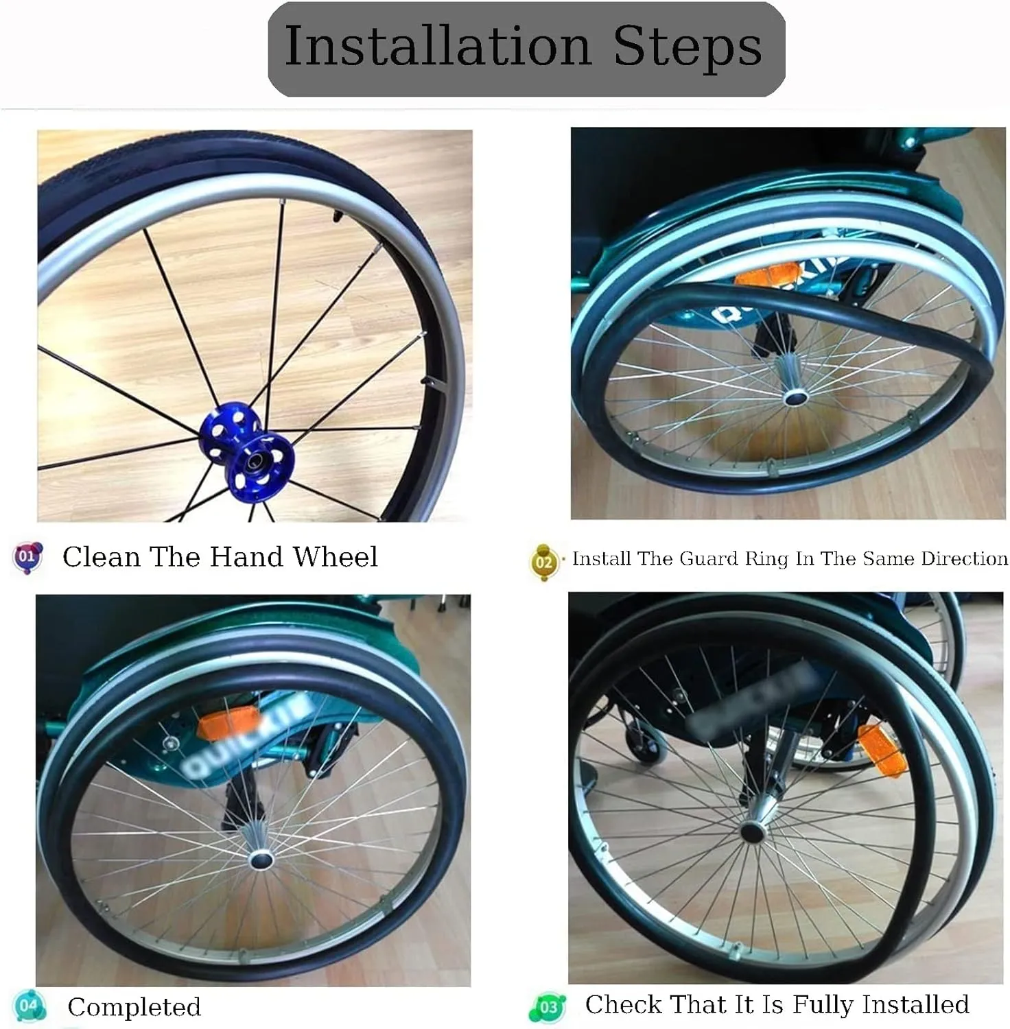 YZRYXHWL Wheelchair Cover Wheelchair Accessories 24in Wheelchair Push Rim Covers 1 Pair Non-Slip Wear-Resistant Hand Push Cover Wheelchair Rear Wheel Push Ring Protective Cover (Color : Purple)