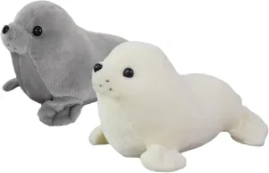 zhidiloveyou 2PCS 9" Seal Plush Stuffed Animal Cute Seal Toy Pillow Kawaii Doll Gifts for Kids
